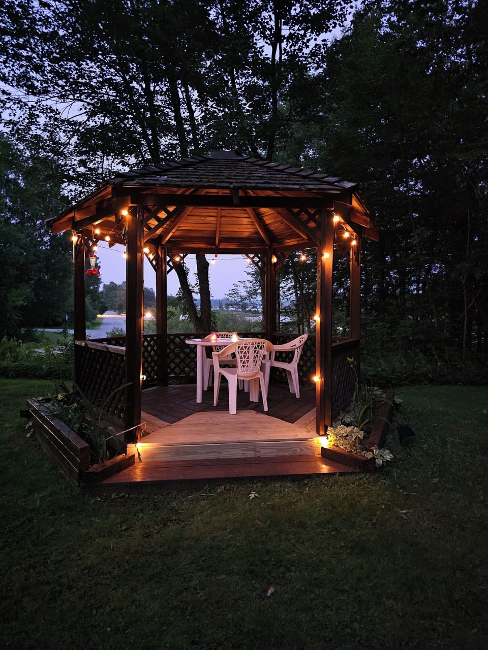 Garden Gazebo in the evening