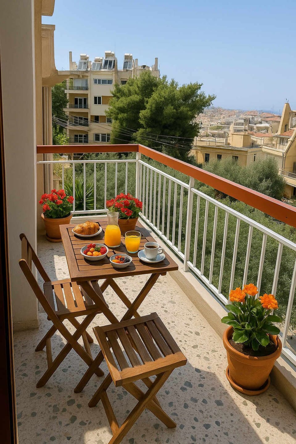 Private balcony of the accommodation