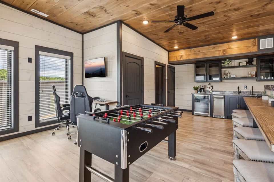 Game Room — Foosball Table, Arcade Cabinets, Wet Bar, Lower Level Entertainment for All Ages