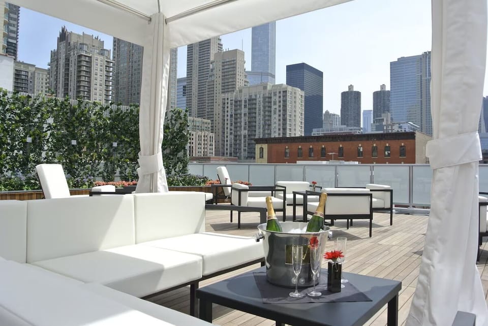 Lounge privately in a cabana with chilled champagne and views.