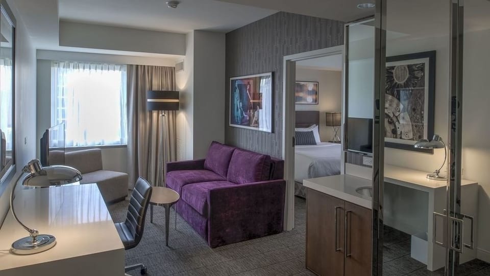 Settle into the cozy lounge and enjoy open-plan comfort.