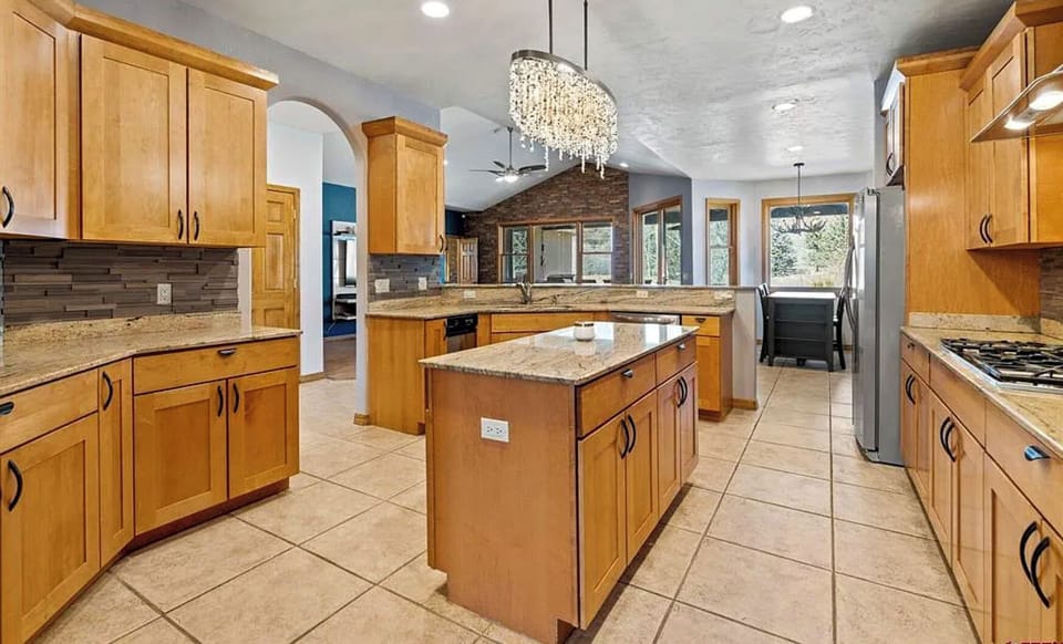 Spacious chef's kitchen for gourmet meals. Coffee station and all supplies.