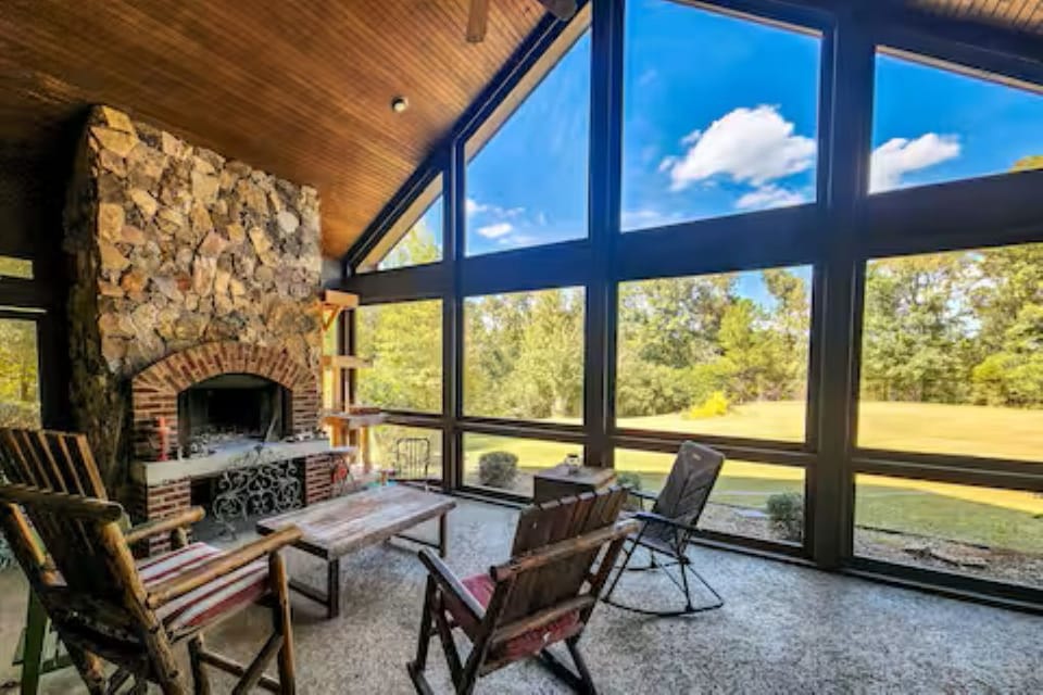 Back Screened in Porch with Great View