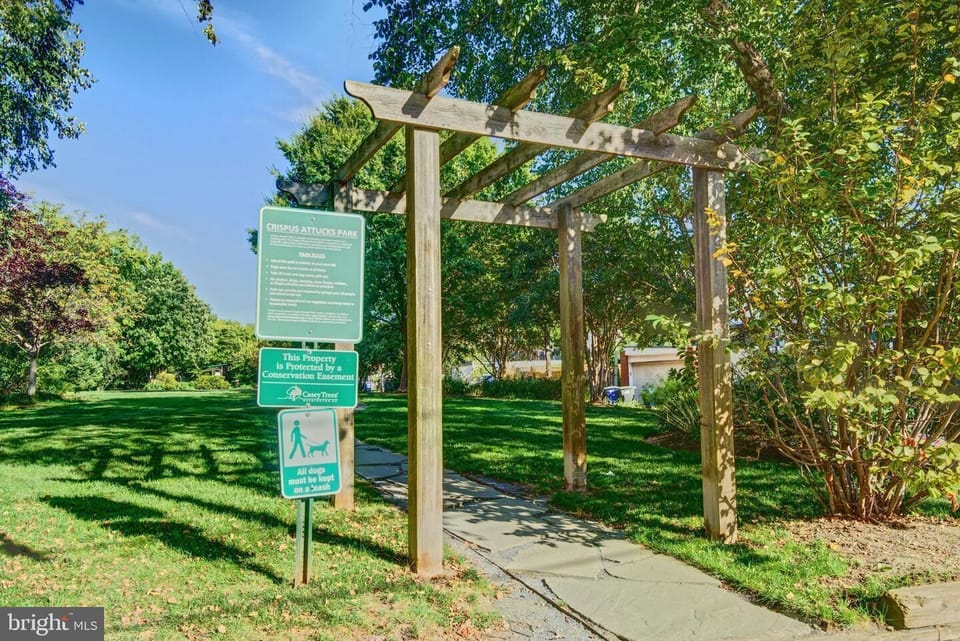 The entrance gate to Crispus Attucks Park