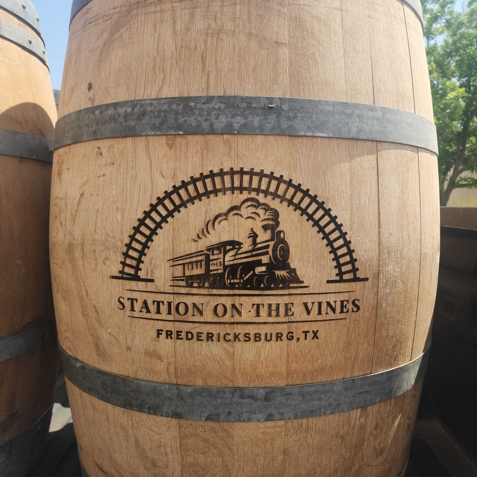 Unique Experience: Discover history with our charming wine barrel decor at Station on the Vines!