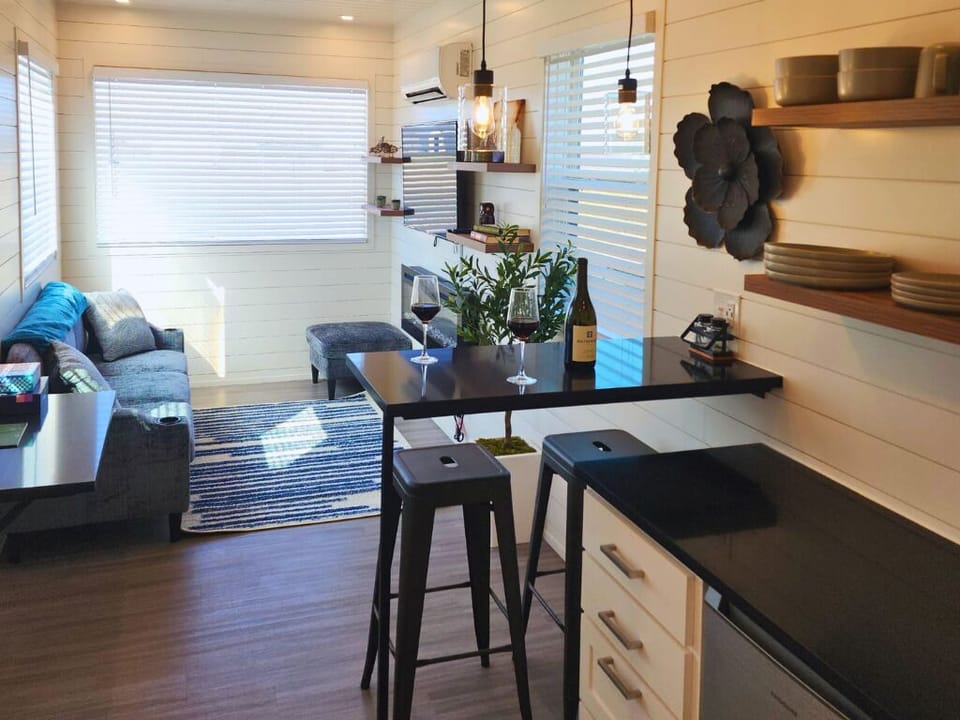 Bright and airy spaces with modern décor, perfect for wine and conversation!