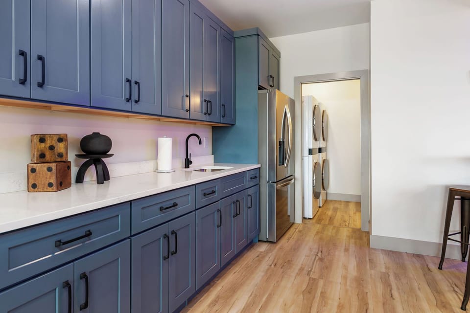 Kitchenette and 2 sets of washers and dryers downstairs!