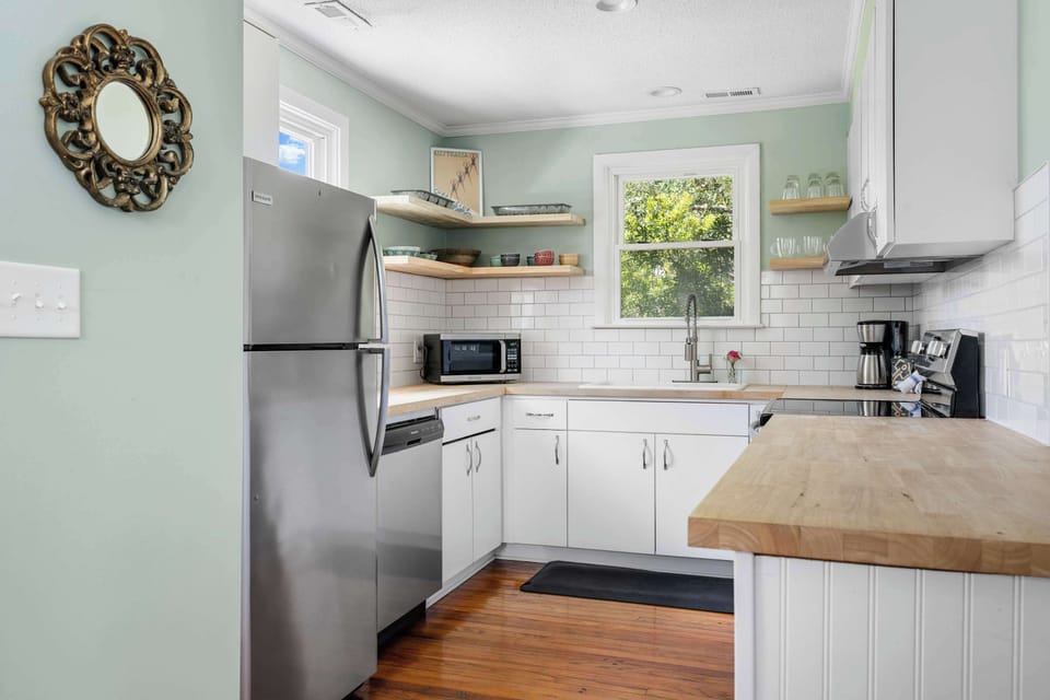 The fully equipped kitchen has everything you need to cook, dine, and feel right at home.