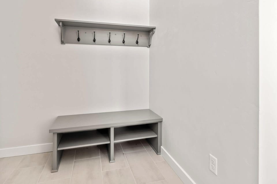 place for shoes and coats!