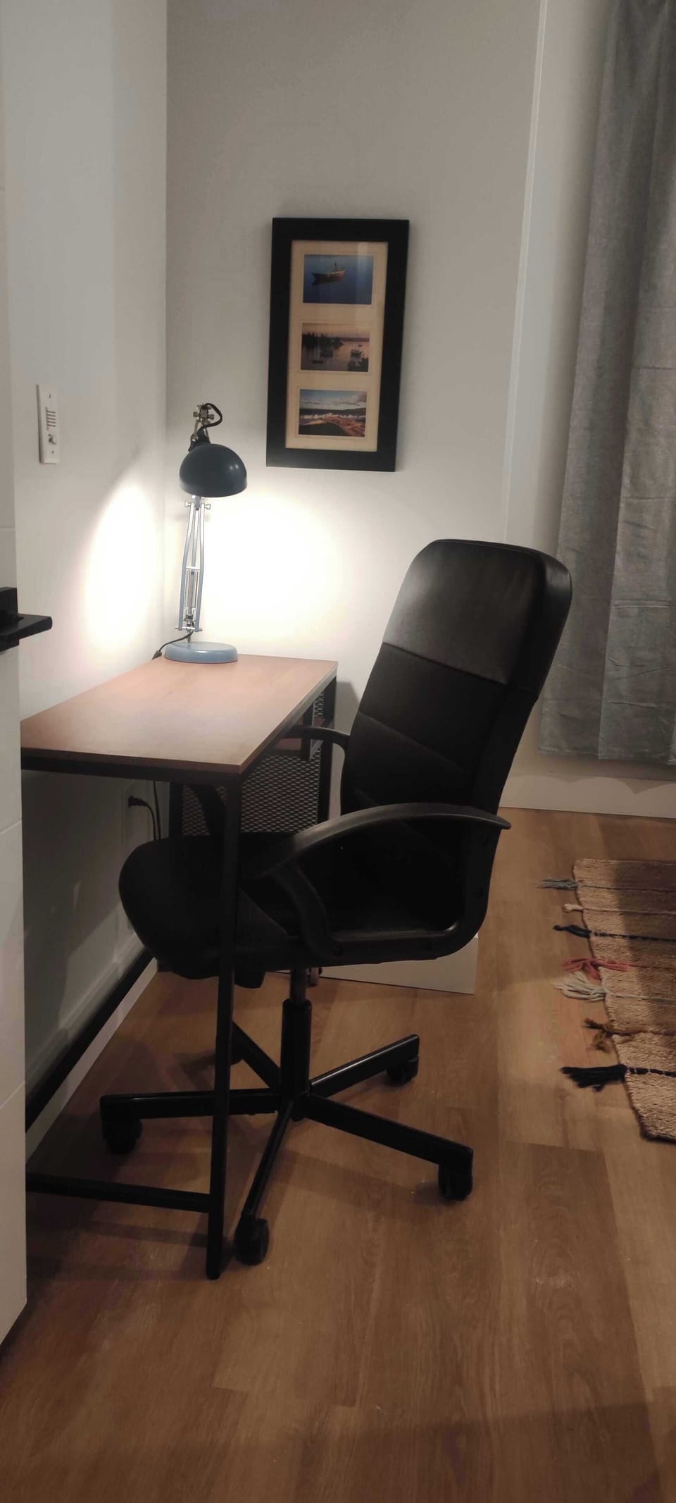 Private desk setup for remote work