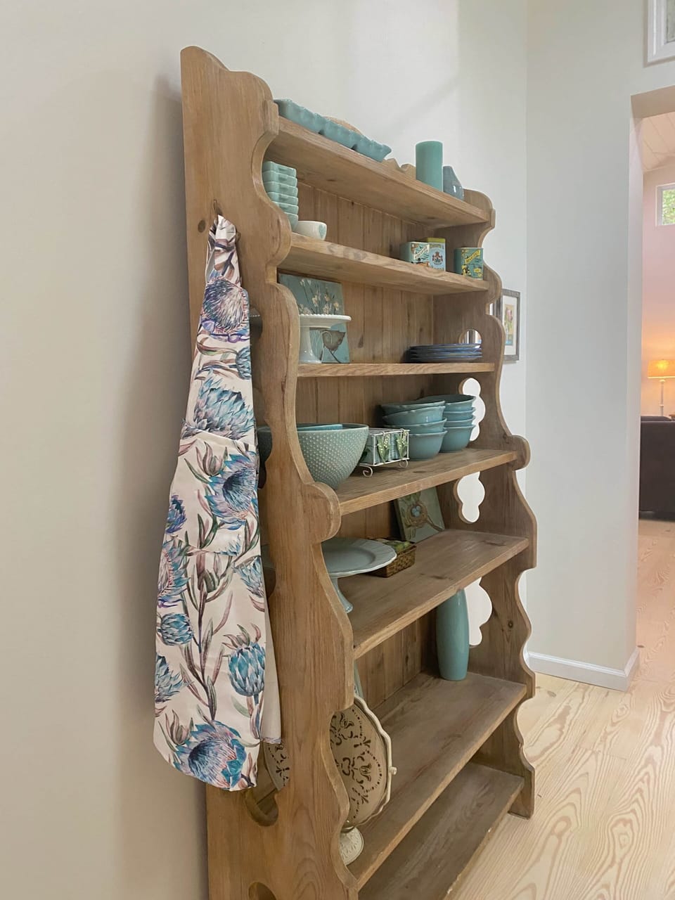 Shelves in kitchen