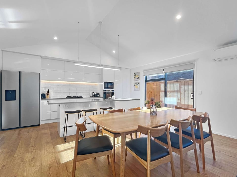 Stylish dining area perfect for group meals