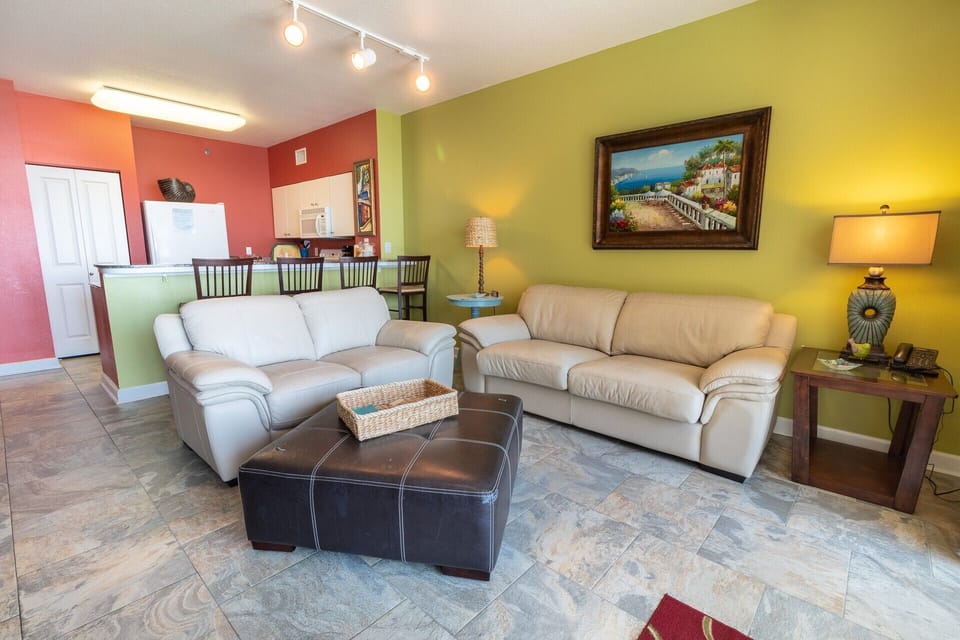 Open concept living area and kitchen