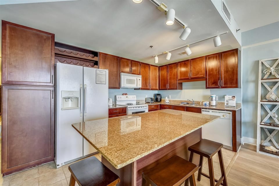 Very large kitchen with huge island for cooking and eating
Standard coffee pot