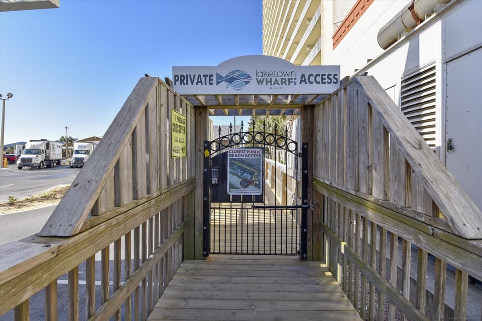 Beach access across the street