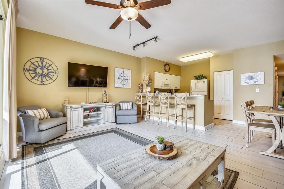Living room area with sleeper sofa