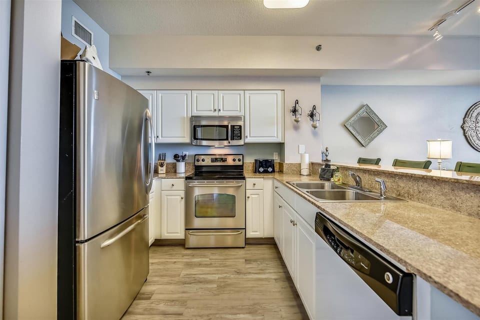 Renovated kitchen with updated appliances