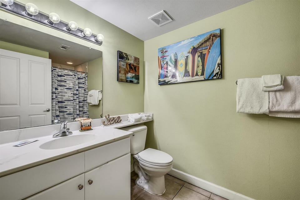 3rd bathroom (adjacent to bunk beds)