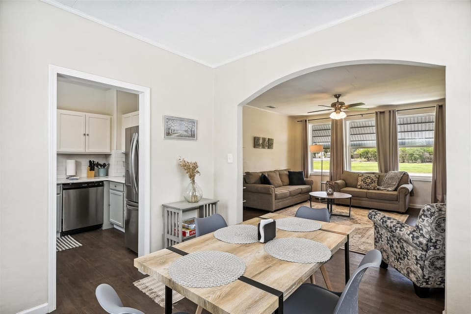 Dining Area with seating off of the living room