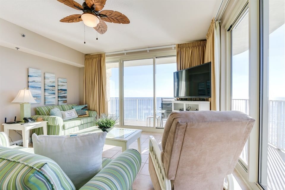 Living area with seating and tv