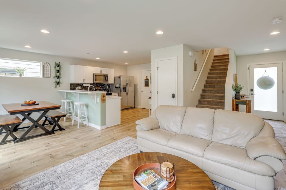 Living Room | 1st Floor | Electric Fireplace | Free WiFi
