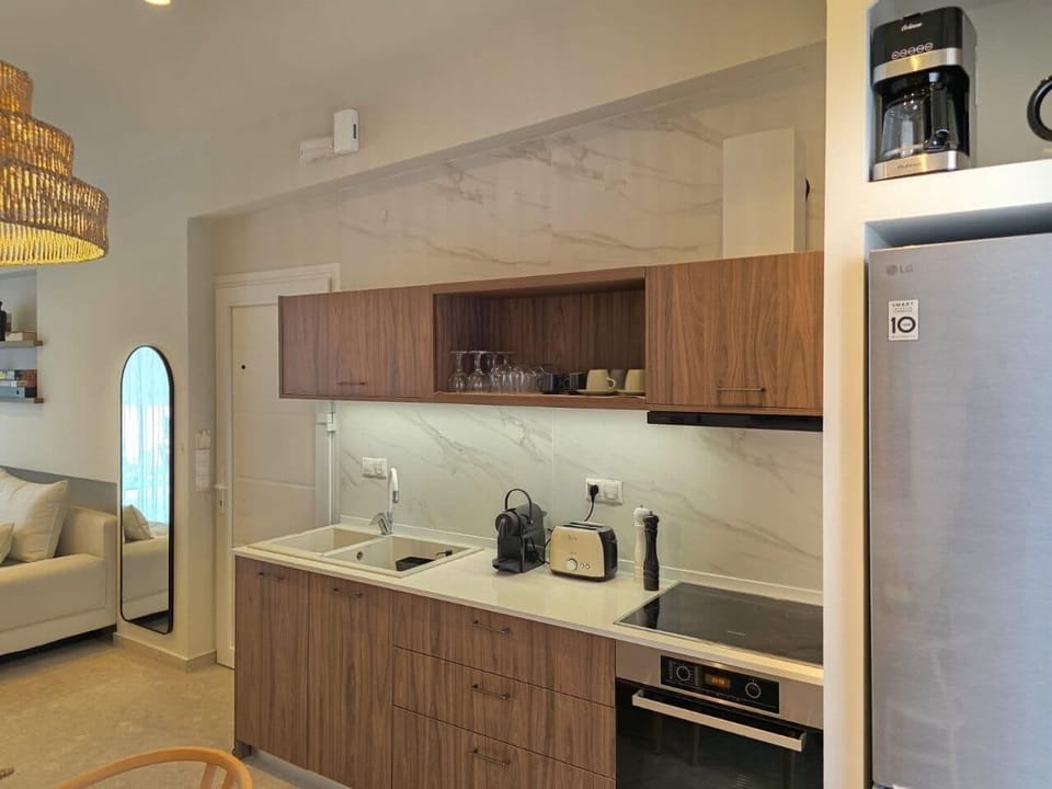 Luxury Villa, Beach View | Private kitchen | Full-size fridge, espresso maker, coffee/tea maker, electric kettle