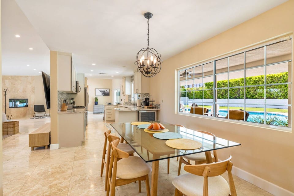 Dining area is an extension of the bright, open living space—perfectly positioned for everyday meals or entertaining guests
