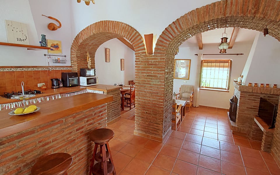 Cortijo A Navas%2C a traditional countryside charming house %2D the kitchen with a gas hob