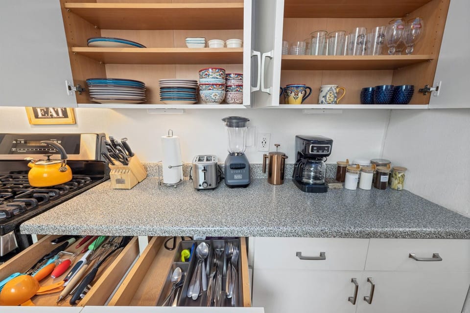 Kitchen is fully equipped so that you can feel like home for long stays.