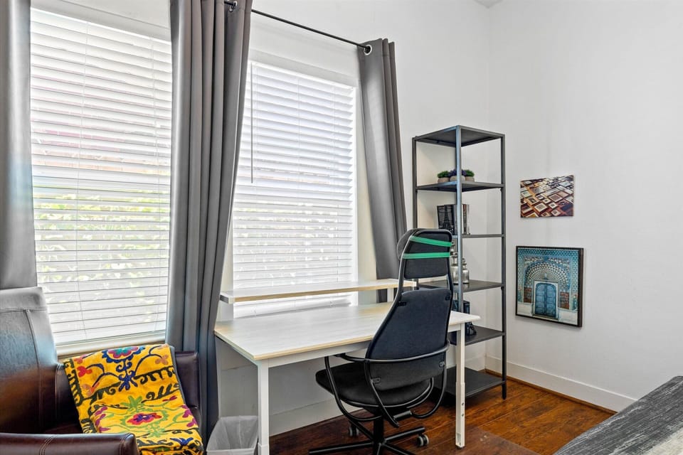 Our second workspace, thoughtfully equipped with an ergonomic chair.