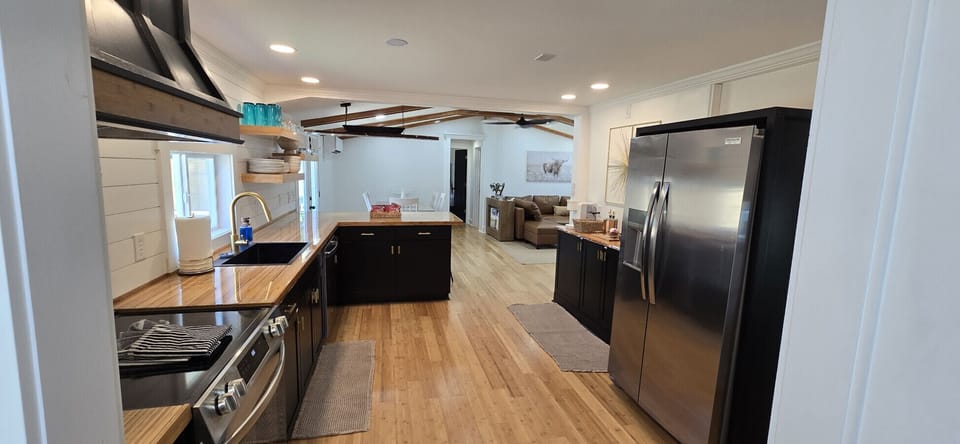 Custom built Counter tops and woodwork with wood from our own property.