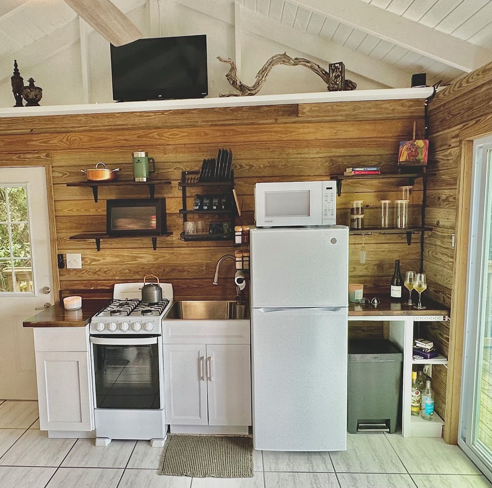 Smart kitchen, newly installed to maximize functionality and space 