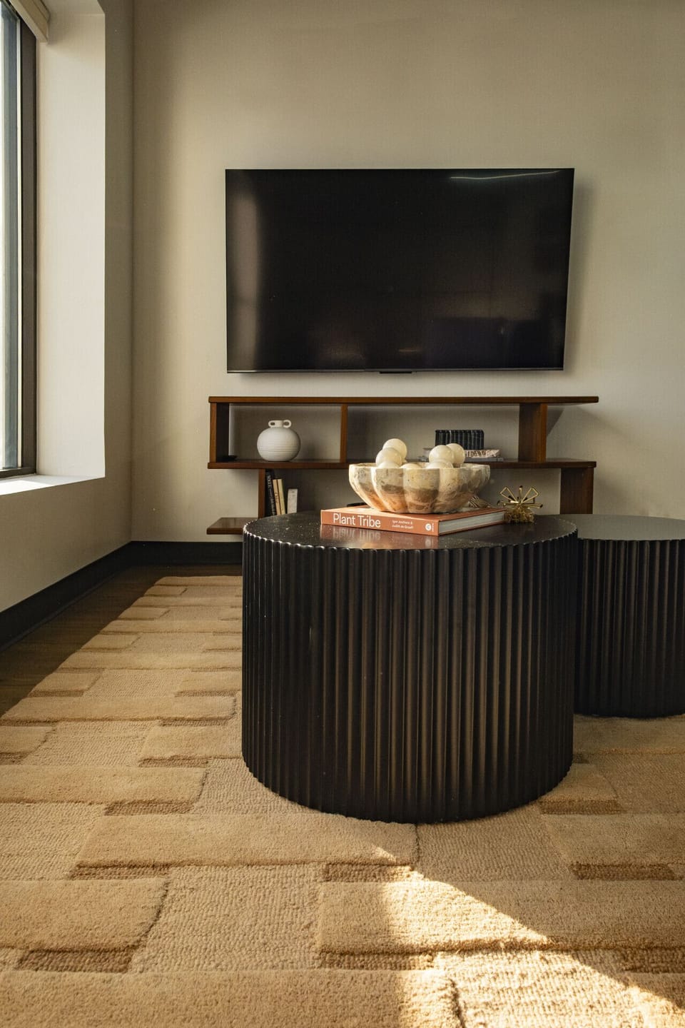 Cozy living room with Smart TV — perfect for movie nights or streaming your favorite shows.