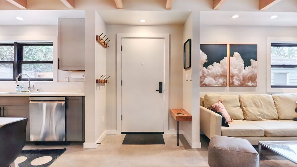 Stylish + Simple – Scandinavian-inspired space with a warm, minimalist aesthetic perfect for relaxing after a day of exploring.