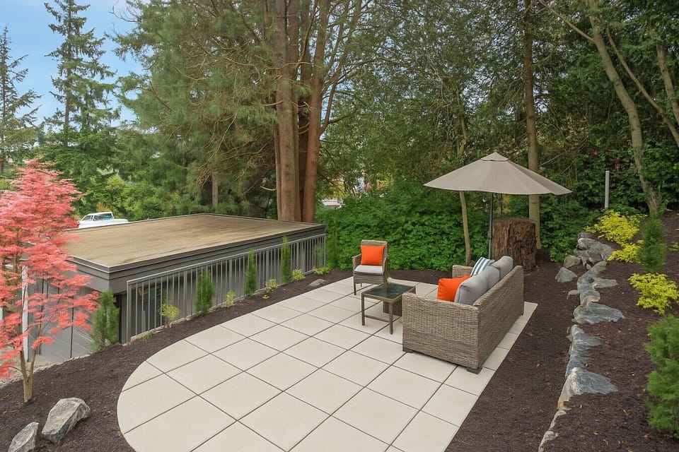 Your perfect outdoor retreat — cozy patio space included.