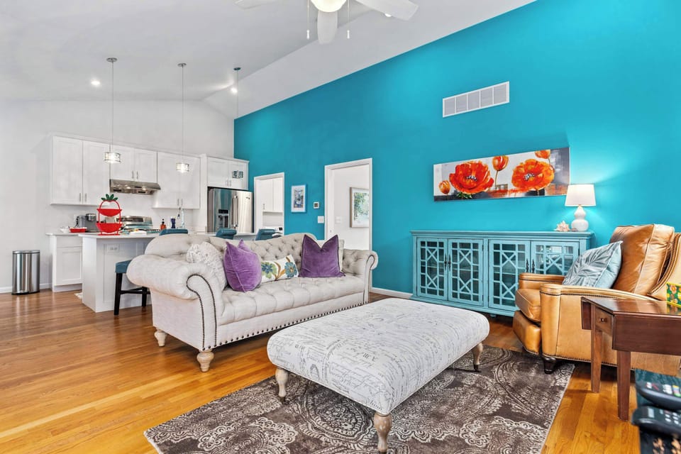Bright open living space with a fresh, modern vibe