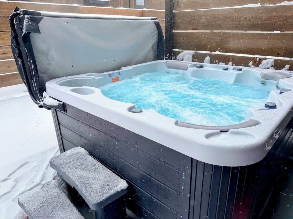 Private hot tub. Patio. Teton National Park, Jackson Hole, Driggs, Teton Valley.