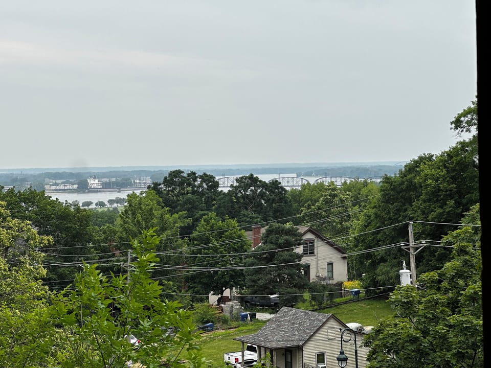 View of Misissippi River from porch