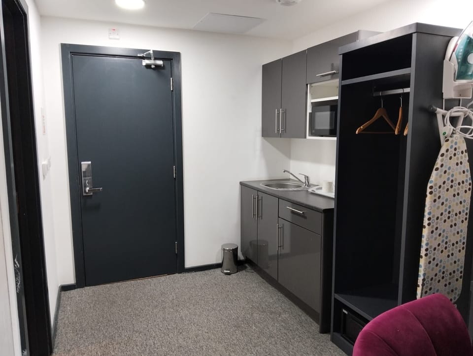 Apartment | Private kitchen | Fridge, microwave, oven, stovetop