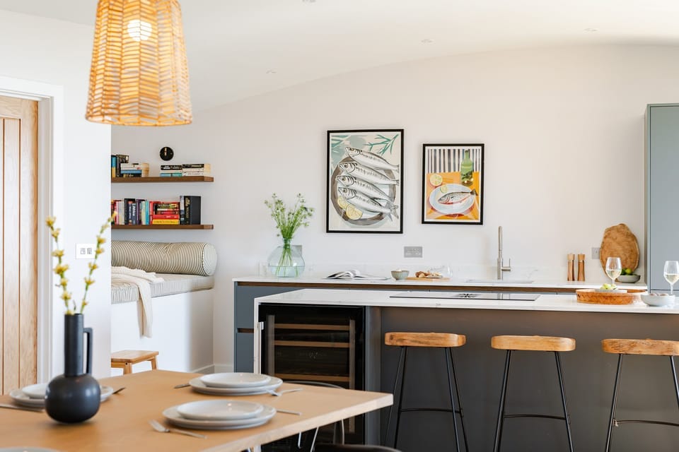 Kitchen at The Beacon, The Lookout, Widemouth Bay, Cornwall, self catering with Beach Retreats.