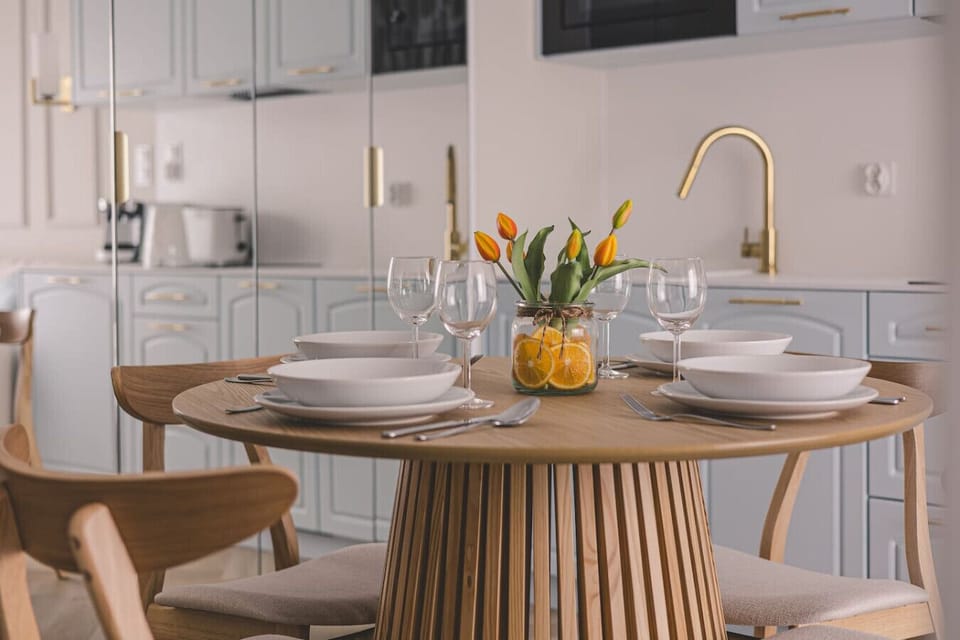 Cozy dining setup – perfect for breakfast in central Bydgoszcz.