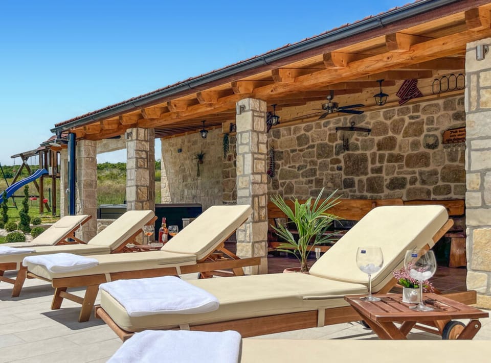 Villa (Five Bedroom Villa with Outdoor Pool) | Pool | Outdoor pool, sun loungers