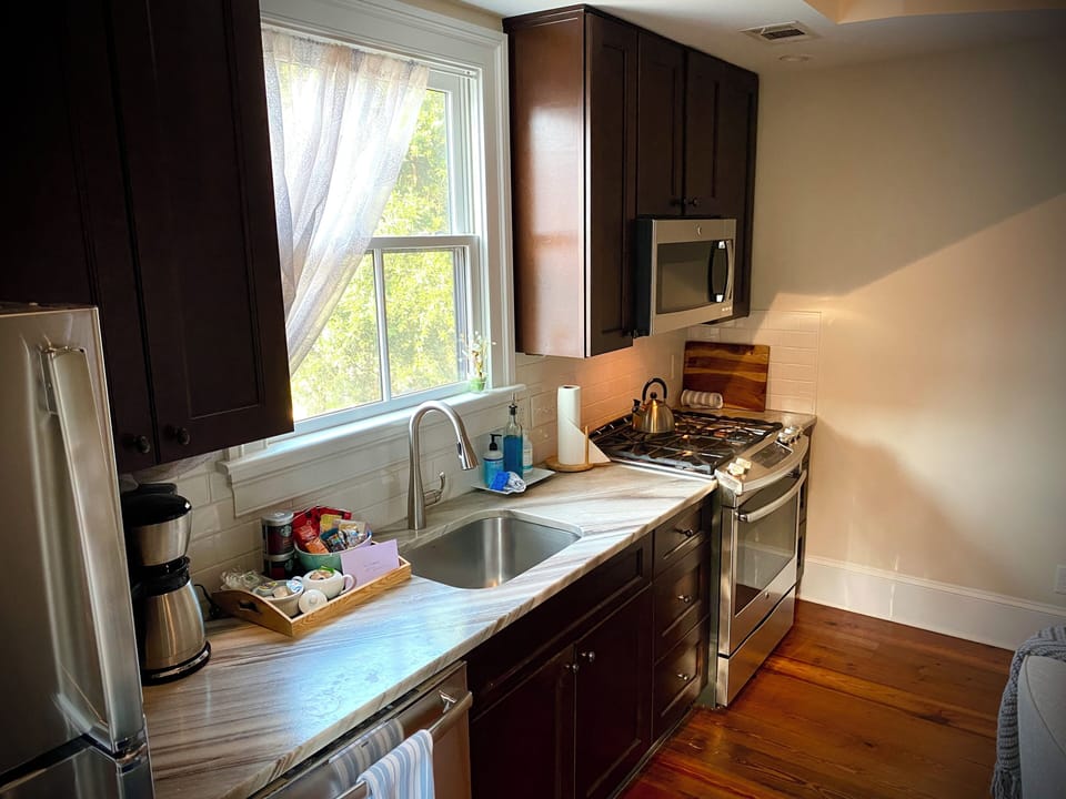Nothing missing from this updated and chic kitchen!