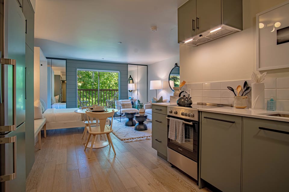 View from kitchen through to balcony