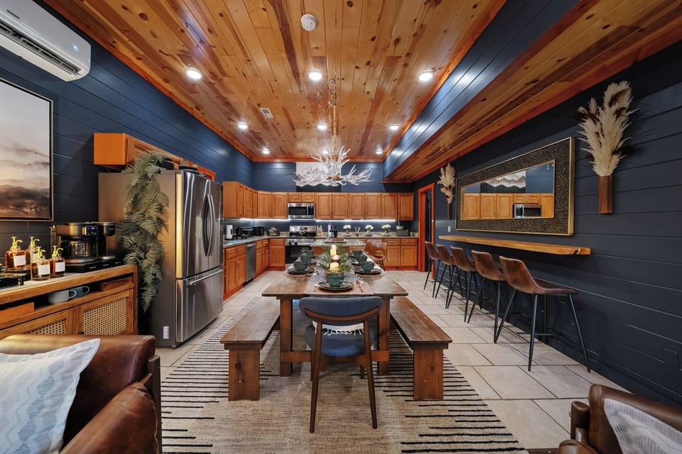 Dining area with coffee station