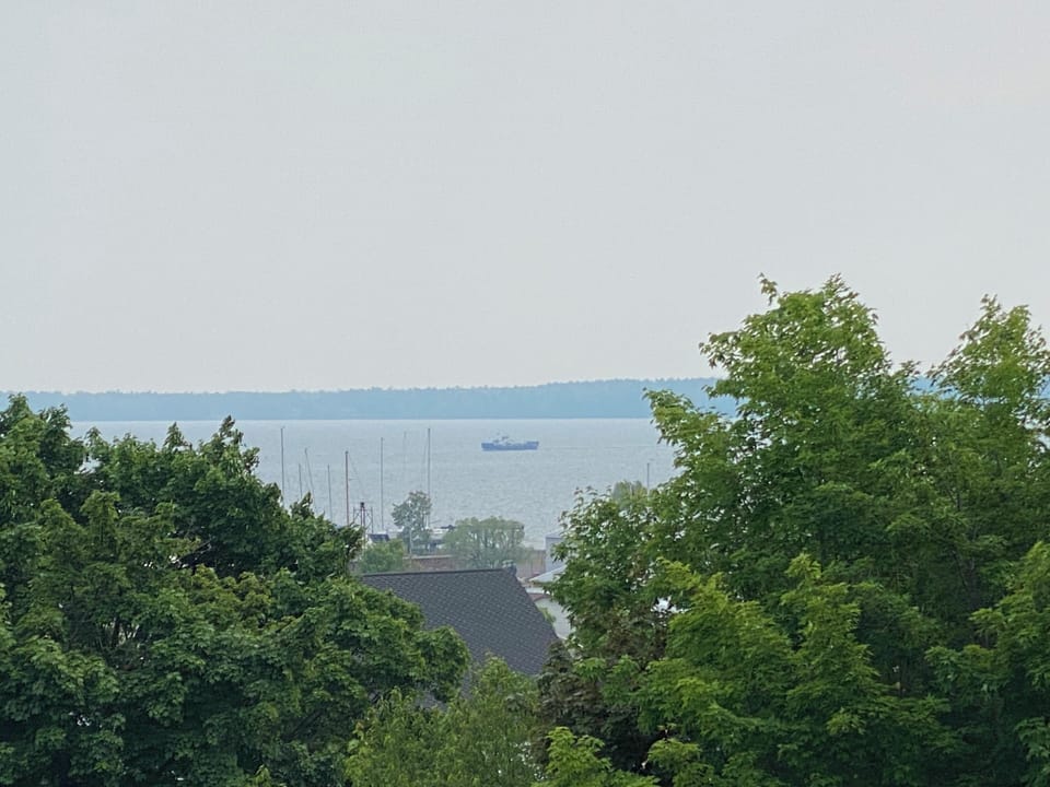 View from the upstairs deck and Madeline Island Ferry