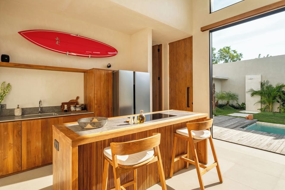 Luxury Villa, Patio, Pool View | Private kitchen | Fridge, stovetop, coffee/tea maker, electric kettle