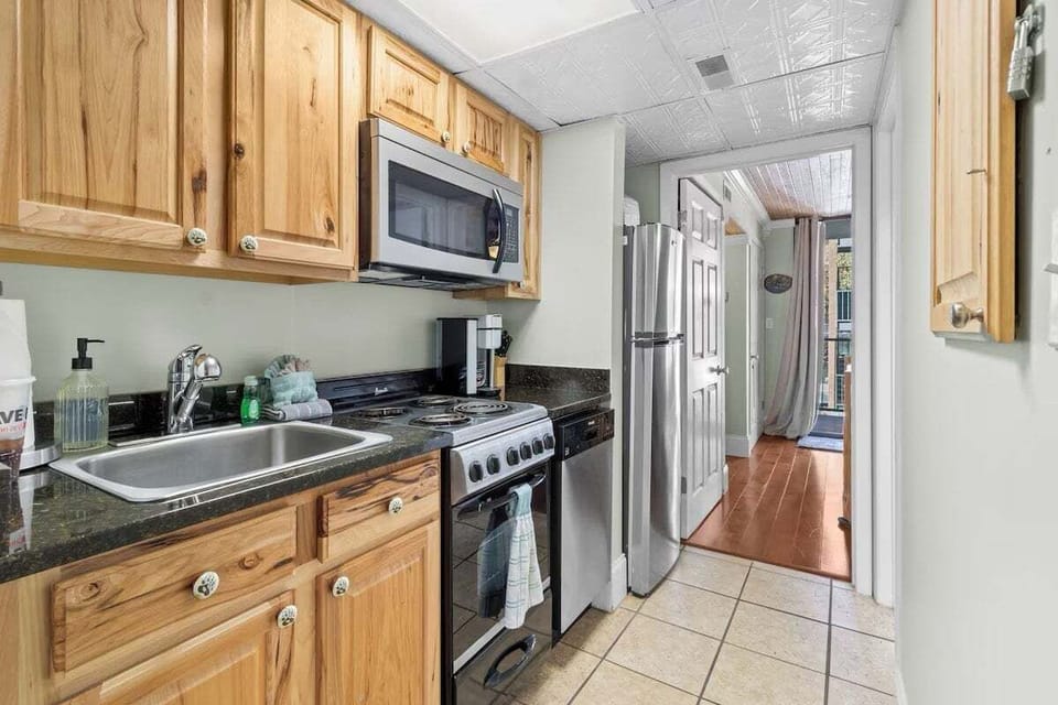 Full kitchen with all the cooking essentials