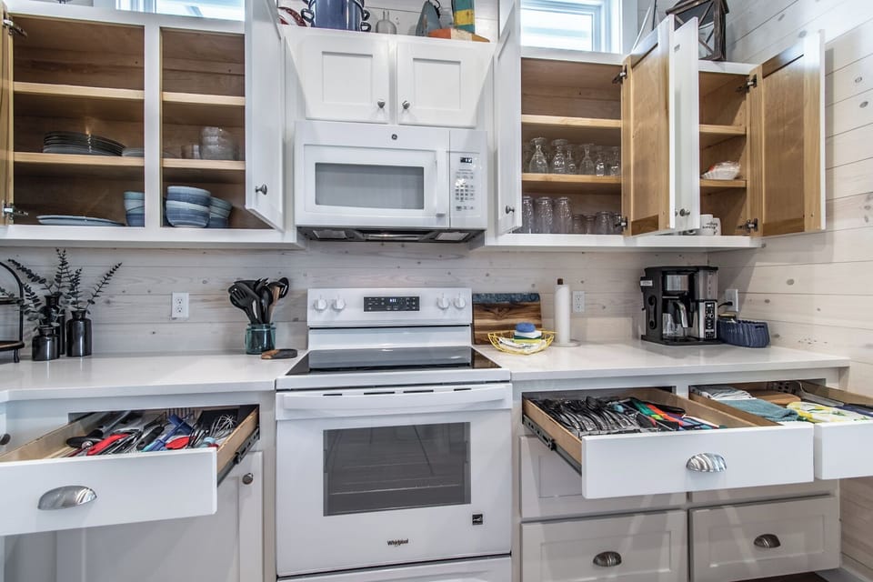 Fully stocked kitchen