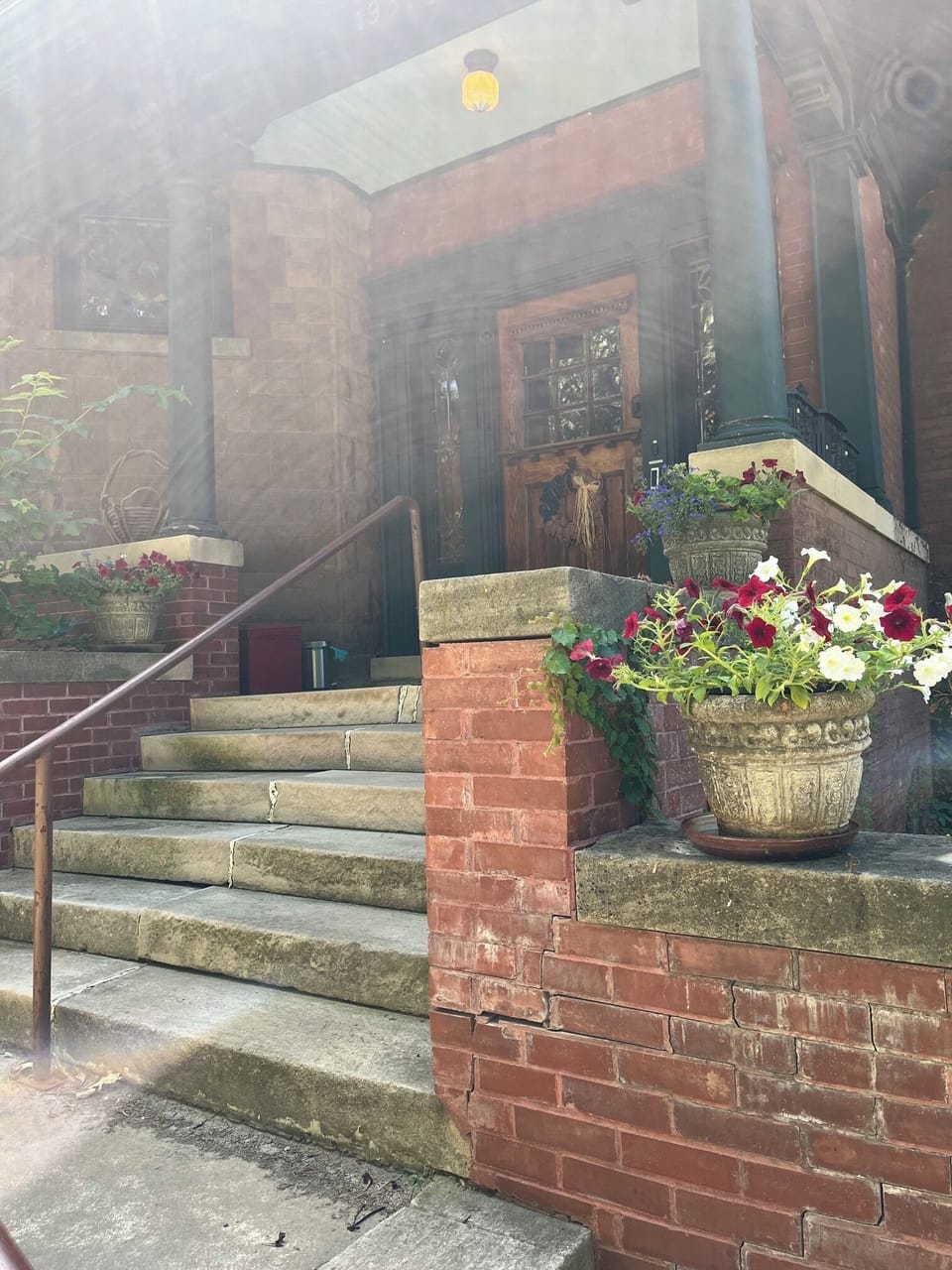 These are the front steps to the house.